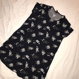 Navy Blue Floral Dress